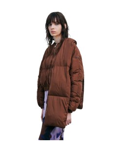 Patrizia Pepe - Chaquetón Oversized Con Bufanda Extraíble