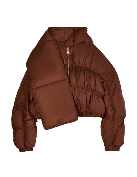 Patrizia Pepe - Chaquetón Oversized Con Bufanda Extraíble