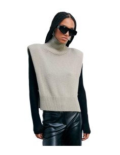 Patrizia Pepe - Chaleco De Punto Con Cuello Alto