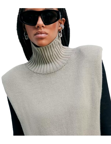 Patrizia Pepe - Chaleco De Punto Con Cuello Alto