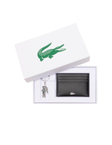Lacoste - Set Tarjetero Y Llavero Con Logo