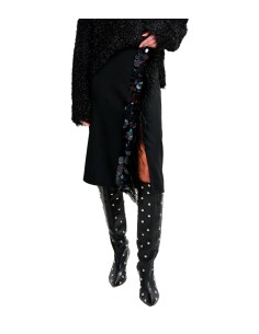 Essentiel Antwerp - Falda Midi Adoranada Con Piedras Y Plumas