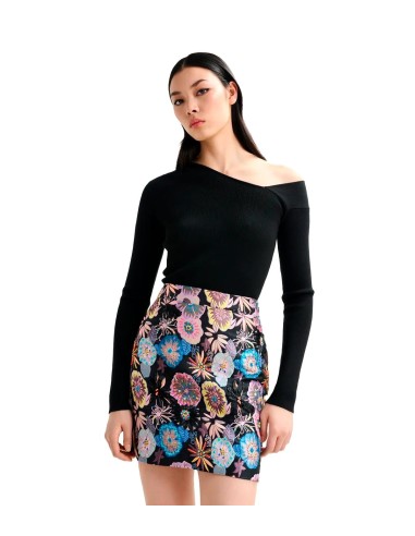 Essentiel Antwerp - Jersey De Punto Elástico Con Escote Asimétrico