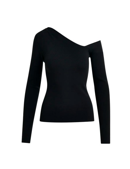 Essentiel Antwerp - Jersey De Punto Elástico Con Escote Asimétrico