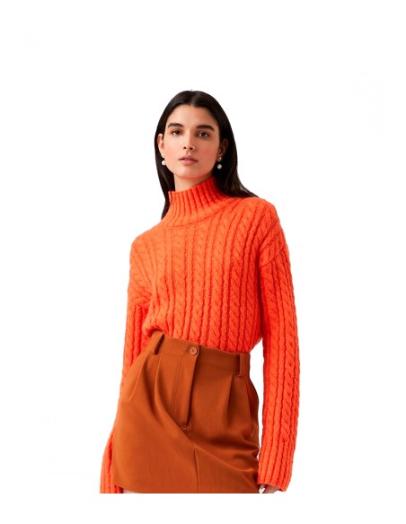 French Connection - Falda Mujer Marrón