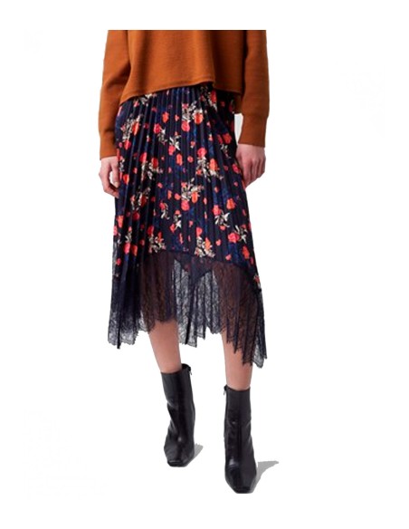 French Connection - Falda Mujer Azul