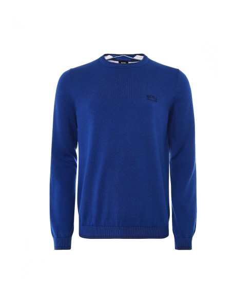 Hugo Boss - Jersey Hombre Azul - Cuello Redondo