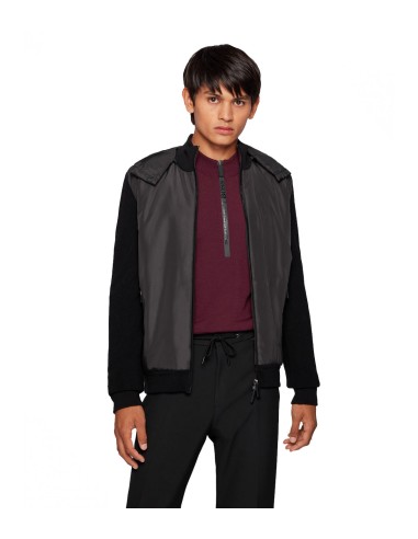 Hugo Boss - Chaqueta Hombre Negra - Hibrida con cremallera