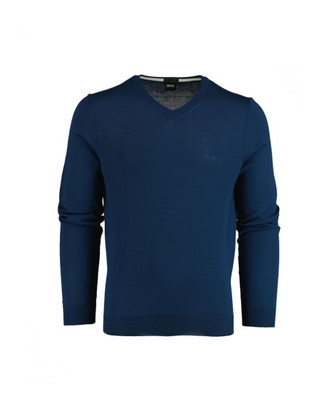 Hugo Boss - Jersey Hombre Azul - Cuello Pico