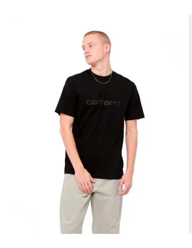 Carhartt - Camiseta Hombre Negro - S/S Script T-Shirt