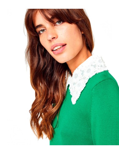 Essentiel Antwerp - Jersey de Cuello de Encaje