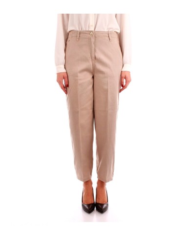 Marella - Pantalón Mujer Beige - De Gabardina