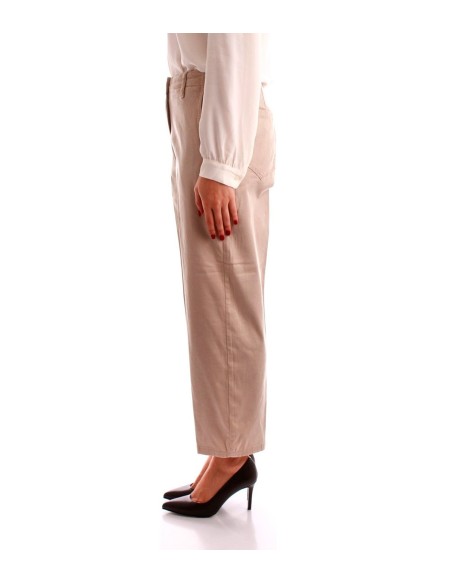 Marella - Pantalón Mujer Beige - De Gabardina
