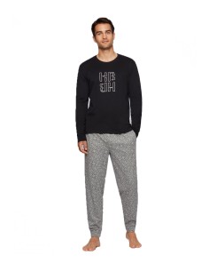 Hugo Boss - Pijama Hombre Gris - Relax Long Set