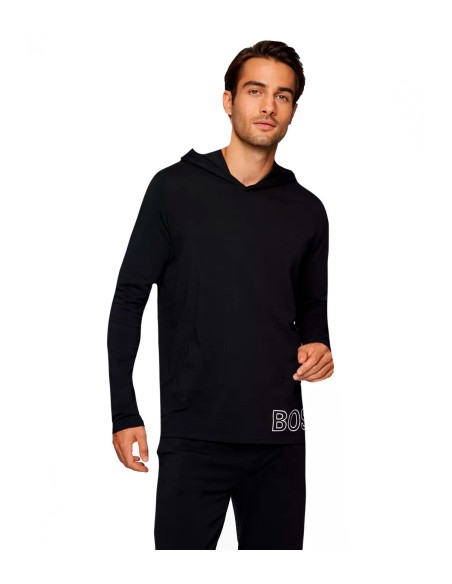 Hugo Boss - Camiseta de Pijama Hombre Negra - Identity