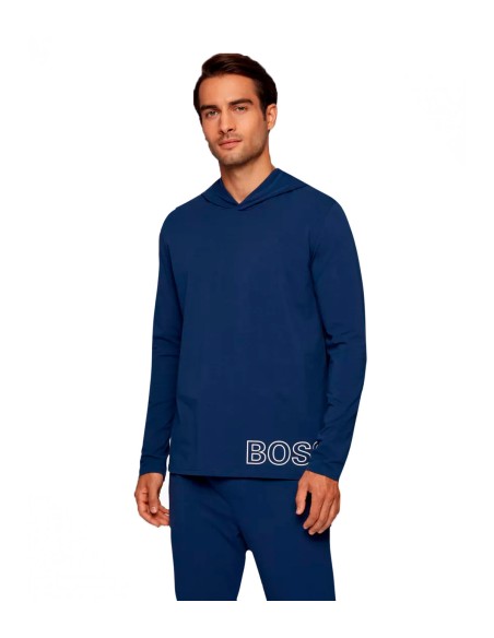 Hugo Boss - Camiseta de Pijama Hombre Azul - Identity
