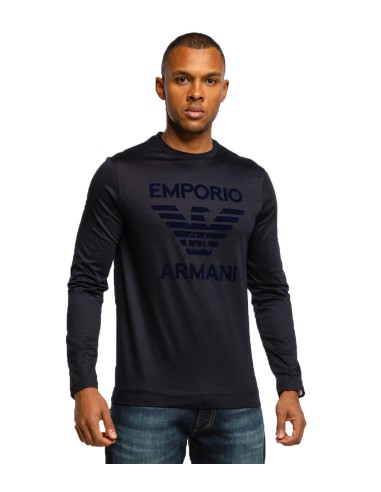 Emporio Armani - Camiseta de Manga Larga con Logo